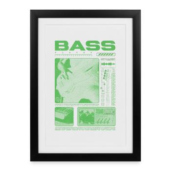Bass Guitar Lover Bass Player Streetwear - Framed poster (27 × 37 cm) - black - Front