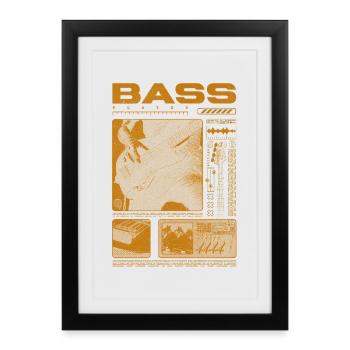 Bass Guitar Lover Bass Player Streetwear - Framed poster (27 × 37 cm) - black - Front