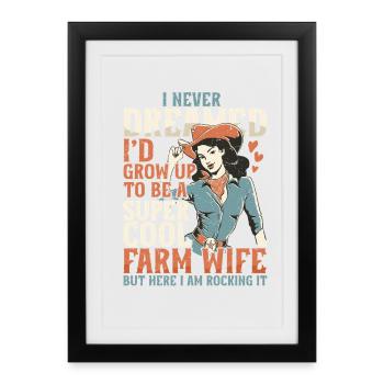 Épouse d’une mère fermière - Affiche encadrée (27 × 37 cm) - noir - Devant