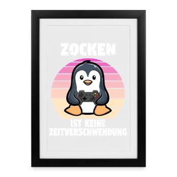 Gambling is not a waste of time - Framed poster (27 × 37 cm) - black - Front