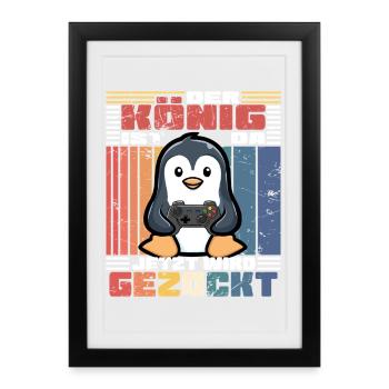 King wants to gamble - Framed poster (27 × 37 cm) - black - Front