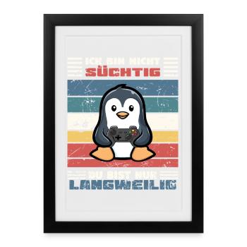 Addicted gambler - Framed poster (27 × 37 cm) - black - Front