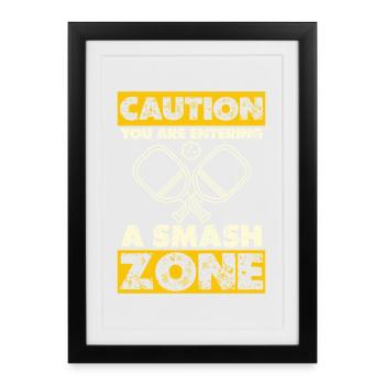 Caution: Smash Zone - Framed poster (27 × 37 cm) - black - Front