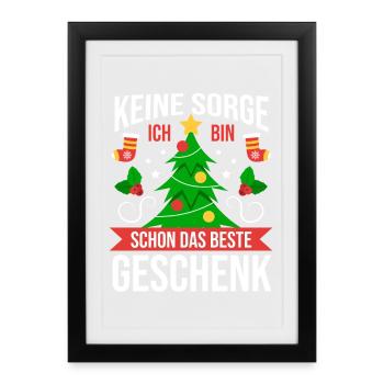 Santa Claus Christmas Time Christmas - Framed poster (27 × 37 cm) - black - Front