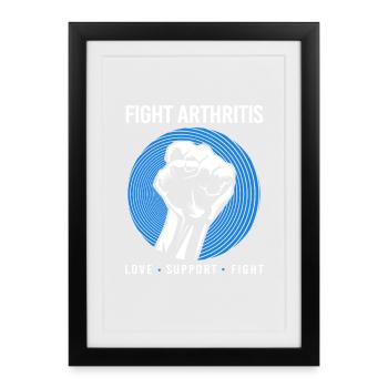Rhumatisme, arthrite - Affiche encadrée (27 × 37 cm) - noir - Devant