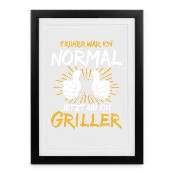 griller disant - Affiche encadrée (27 × 37 cm) - noir - Devant