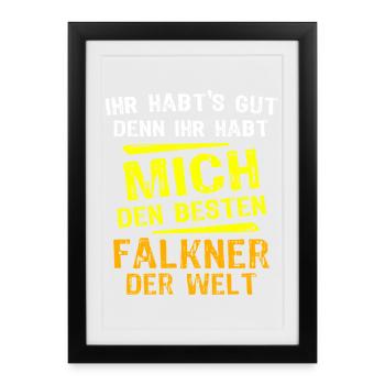 Falconer Gift - Framed poster (27 × 37 cm) - black - Front
