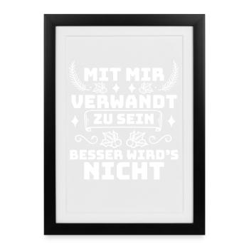 Santa Claus Christmas Time Christmas - Framed poster (27 × 37 cm) - black - Front