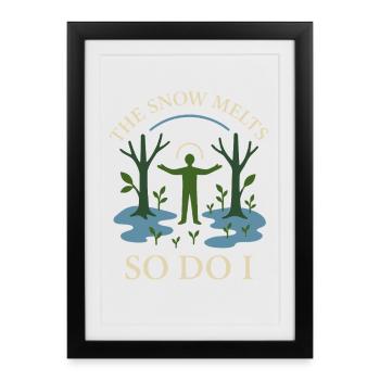 Remise à zéro mentale, Forest Walk Overthinker - Affiche encadrée (27 × 37 cm) - noir - Devant