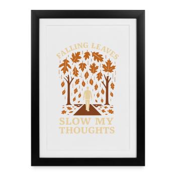 Remise à zéro mentale, Forest Walk Overthinker - Affiche encadrée (27 × 37 cm) - noir - Devant