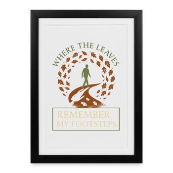 Remise à zéro mentale, Forest Walk Overthinker - Affiche encadrée (27 × 37 cm) - noir - Devant