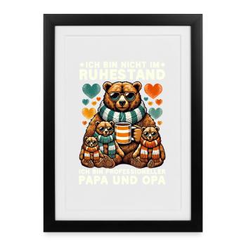 I'm not retired, I'm dad and grandpa - Framed poster (27 × 37 cm) - black - Front