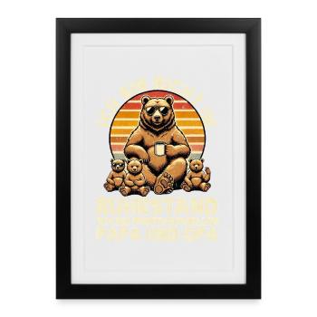 I'm not retired, I'm dad and grandpa - Framed poster (27 × 37 cm) - black - Front