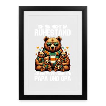 I'm not retired, I'm dad and grandpa - Framed poster (27 × 37 cm) - black - Front