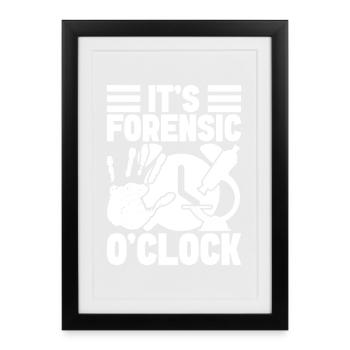 Laboratoire de criminalistique médico-légale O’Clock - Affiche encadrée (27 × 37 cm) - noir - Devant