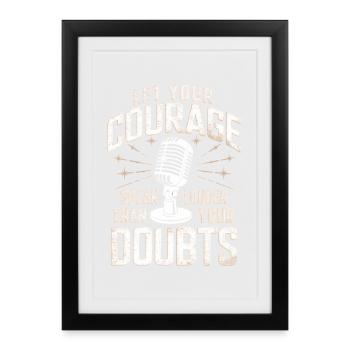 Poésie Slam Speak Loud Slam Poésie - Affiche encadrée (27 × 37 cm) - noir - Devant