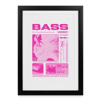 Bass Guitar Lover Bass Player Streetwear - Framed poster (27 × 37 cm) - black - Front
