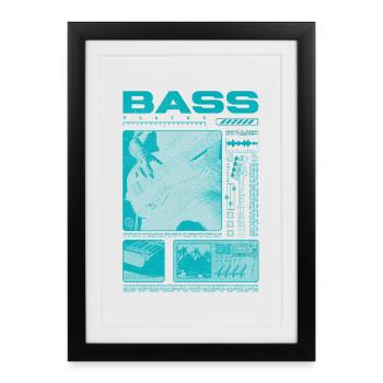 Bass Guitar Lover Bass Player Streetwear - Framed poster (27 × 37 cm) - black - Front