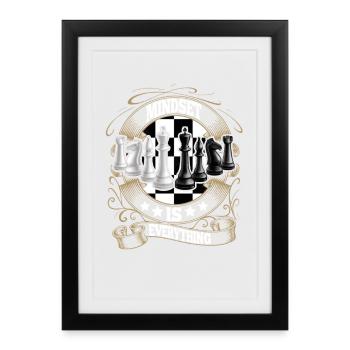 Échecs - Affiche encadrée (27 × 37 cm) - noir - Devant