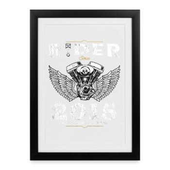 Rider Since 2015 - Raised on Steel and Speed - Framed poster (27 × 37 cm) - black - Front