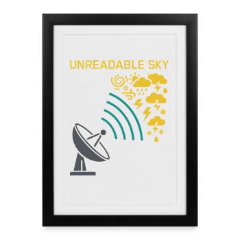 weather, drama, humor, gift, rain, snow - Framed poster (27 × 37 cm) - black - Front