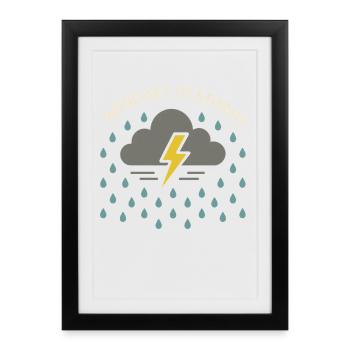weather, drama, humor, gift, rain, snow - Framed poster (27 × 37 cm) - black - Front