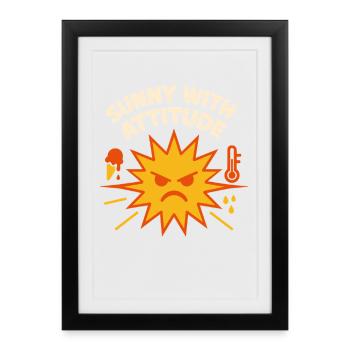 weather, drama, humor, gift, rain, snow - Framed poster (27 × 37 cm) - black - Front