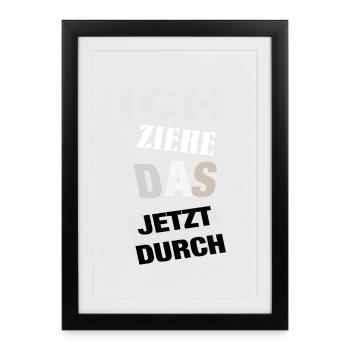 Dire motivation - Affiche encadrée (27 × 37 cm) - noir - Devant