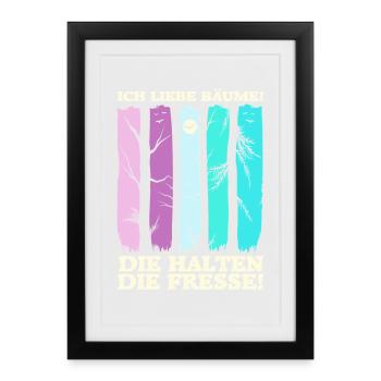 Forest Nature Trees Nature Lover Forest Bathing Gift - Framed poster (27 × 37 cm) - black - Front