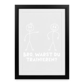 Stick Figure AVEZ-VOUS FORMÉ Funny - Affiche encadrée (27 × 37 cm) - noir - Devant