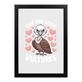 Vautour qui dit l’oiseau Drôle de vautour - Affiche encadrée (27 × 37 cm) - noir - Devant