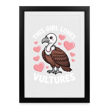 Vautour qui dit l’oiseau Drôle de vautour - Affiche encadrée (27 × 37 cm) - noir - Devant