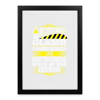 Glaser - Gerahmtes Poster (27 × 37 cm) - Schwarz - Vorne