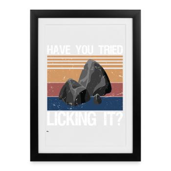 Funny Geology Gift Lapidary Apparel Rock Collector - Framed poster (27 × 37 cm) - black - Front