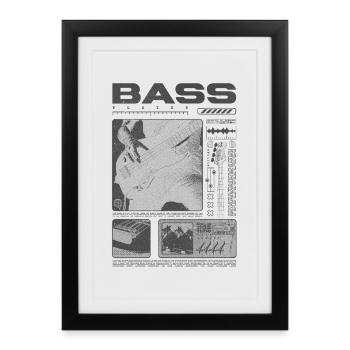 Bass Guitar Lover Bass Player Streetwear - Framed poster (27 × 37 cm) - black - Front