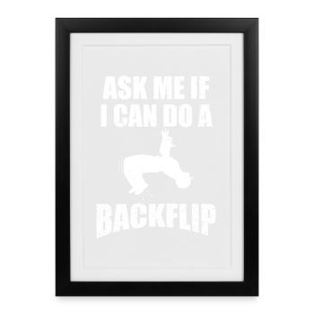 Backflip Dare Tee - Framed poster (27 × 37 cm) - black - Front