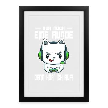 Cadeaux de gamer Tenues de jeu Jeux vidéo de jeu - Affiche encadrée (27 × 37 cm) - noir - Devant