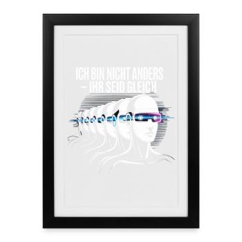 Je ne suis pas différent – tu es pareil - Affiche encadrée (27 × 37 cm) - noir - Devant