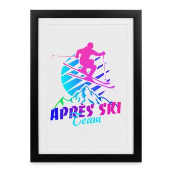 Après Ski Team, Winter sports, Ski holidays, 80s - Framed poster (27 × 37 cm) - black - Front