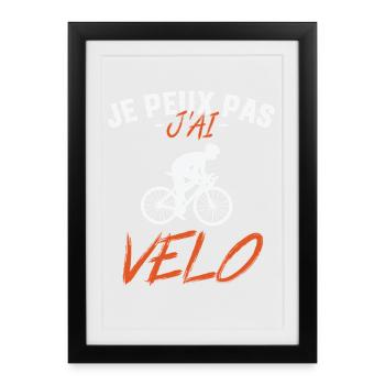 I can't I Bike - Framed poster (27 × 37 cm) - black - Front