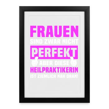 Naturopath Spruch - Framed poster (27 × 37 cm) - black - Front
