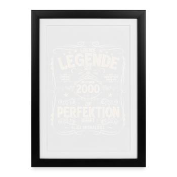 25e anniversaire Millésime décembre 2000 - Affiche encadrée (27 × 37 cm) - noir - Devant