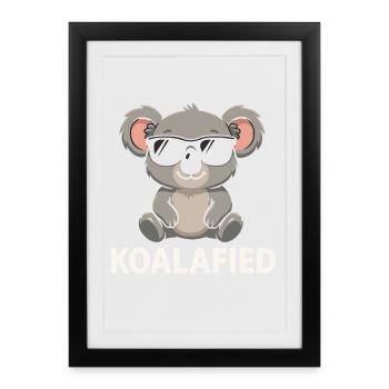 Koala with sunglasses - Framed poster (27 × 37 cm) - black - Front