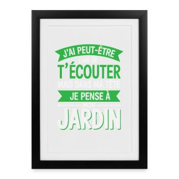 I may seem to be listening to you, but I'm thinking about - Framed poster (27 × 37 cm) - black - Front
