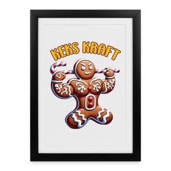 Amusement de force de force de Noël - Affiche encadrée (27 × 37 cm) - noir - Devant