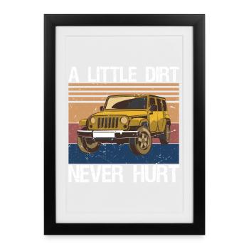 Offroad Racing Dad Off-Roading SUV UTV Car - Framed poster (27 × 37 cm) - black - Front