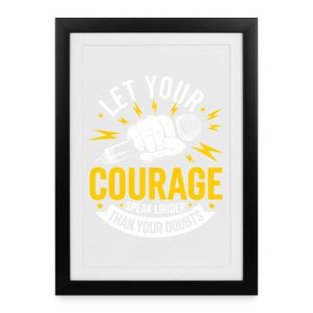 Poésie Slam Speak Loud Slam Poésie - Affiche encadrée (27 × 37 cm) - noir - Devant
