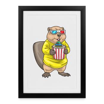 Cinéma de Pâques Beaver - Affiche encadrée (27 × 37 cm) - noir - Devant