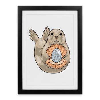 Scellez la Perle de Pâques - Affiche encadrée (27 × 37 cm) - noir - Devant
