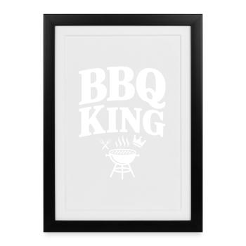BBQ King - Framed poster (27 × 37 cm) - black - Front